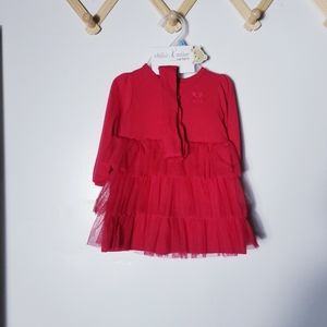 NWT CHILD OF MINE BY CARTER'S 3-PIECE RED GIRL'S DRESS SET SIZE 3 TO 6 M…